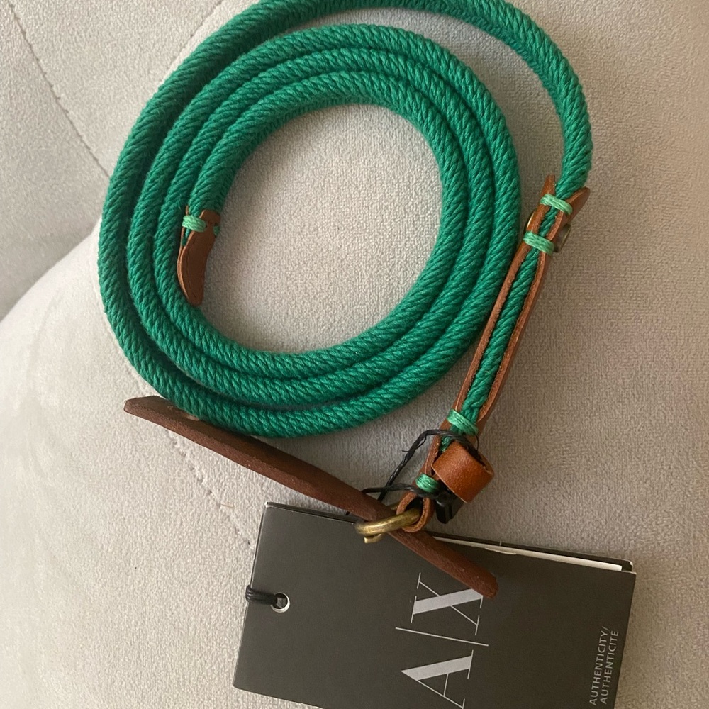 Green M/L belt in green from Armani Exchange